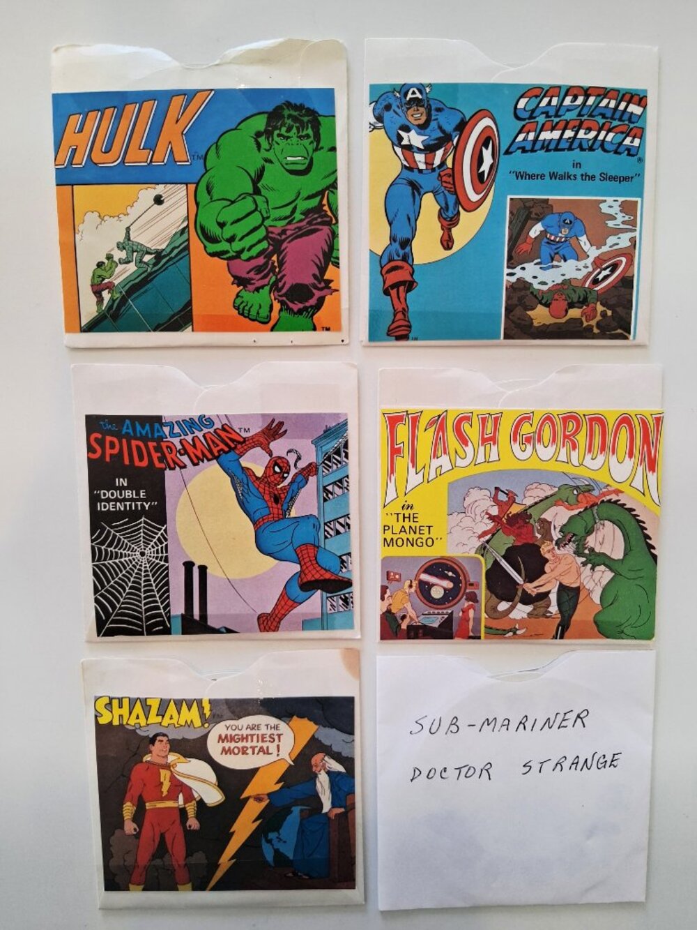 Vintage Lot of 6 View Master Reel Sets Superheros Marvel +